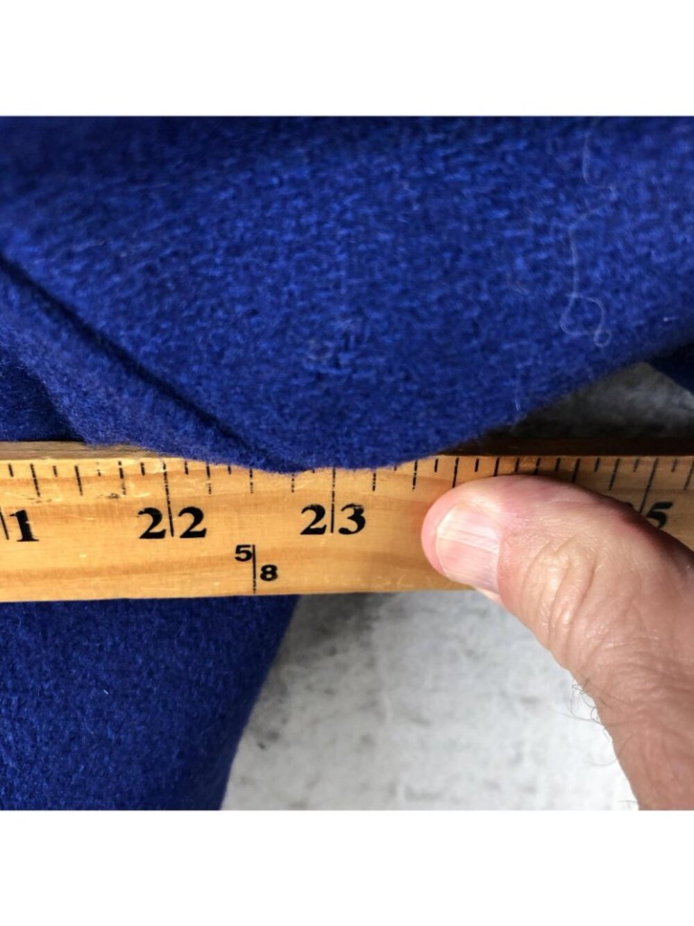 Rennoc Jacket Mens Large Blue Wool Varsity Snap Front Quilted Lined Bomber - Picture 3 of 16